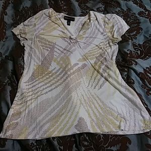 Dana Buchman sz M cap sleeve shirt blouse top
